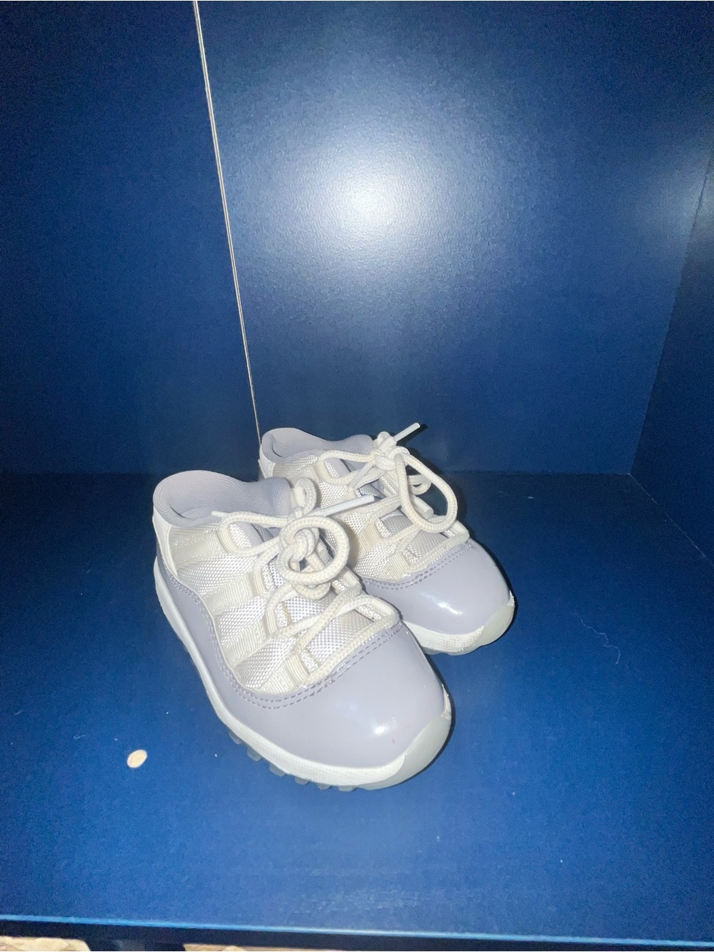 Kids White and Light Gray Athletic Sneakers -JORDANS